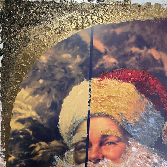 HANDCRAFTED Santa Clause Painting HANDMADE Holiday Art HANDPAINTED Wall Decor - Picture 5 of 17